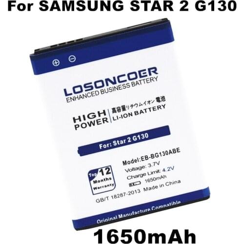 LOSONCOER 1650mAh EB-BG130ABE Battery For Samsung Galaxy Star 2 Star Pro Star2 G130 Battery+ tracking number