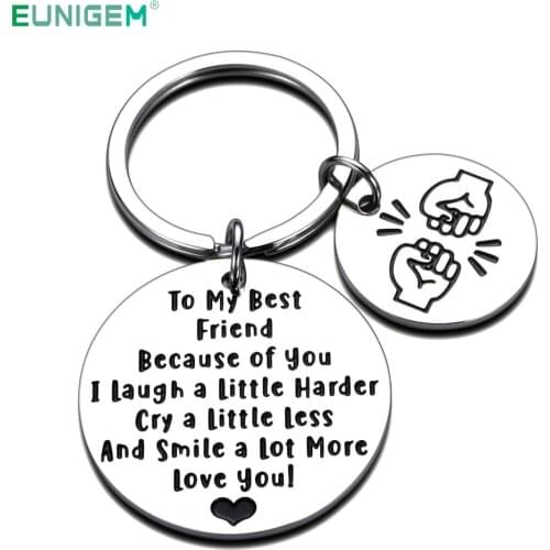 Best Friend Birthday for Women Men Girl Boy Sister Brother Thank You Gift for BFF Bestie Friendship Key Chain Christmas Gifts