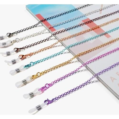 Kid Women Glass Chain Face Mask Chain Necklace Strap Non-slip Eyeglass Holder Cord Neck Sunglass Strap Chain for Unisex Jewelry