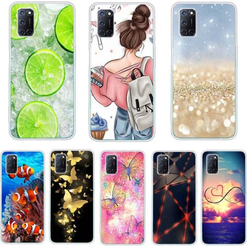 For OPPO A52 Case A92 A72 Case 6.5" Silicon Soft TPU Back Phone Cover For OPPO A 52 72 92 Case Animal Floral Marble Case Bag