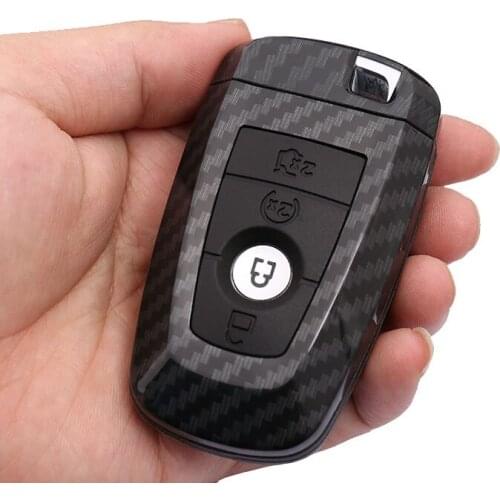 For Ford Focus Escort Mondeo Ecosport Kuga Edge Everest Protection keychain Car carbon fiber key case auto Decorative accessorie