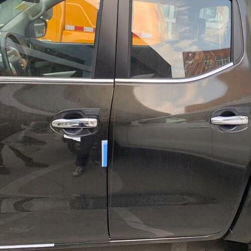 For Nissan Navara NP300 Terra Qashqai 2017 2018 2019 Carbon Fiber Chrome Car Door Handle Cover Trim Car Accessories Styling