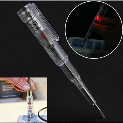 Plastic Induced Electric Tester Screwdriver Probe With Indicator Light Voltage Tester Pen Detector Electrical Tester Pen