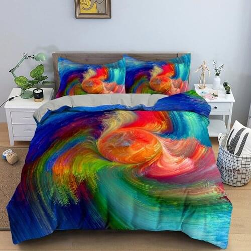 Colorful Painting Bedding Set Abstract 3D Print Comforter Luxury Queen King Single Duvet Cover Set Home Textile Decor Modern