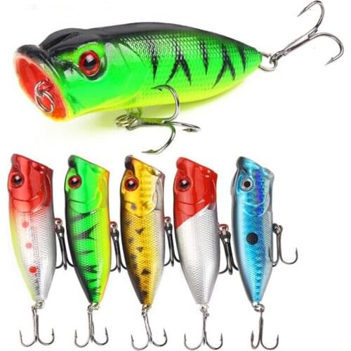 1PCS 6.5cm/12g Plastic Floating Wave Climbing 5 Color Hard Bait Artificial Wobbler with High Quality Hook Outdoor Fishing Bait