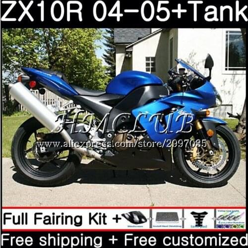 Body +Tank For KAWASAKI NINJA ZX1000 C ZX 10 R ZX-10R 2004 2005 60HC.3 ZX1000C Stock blue hot ZX10R 04 05 ZX 10R 04 05 Fairings