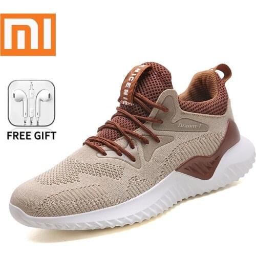 Xiaomi Men Sneakers Lightweight Running Shoes Men Breathable Lace-up Sports Shoes Men Casual Outdoor Walking Sneakers
