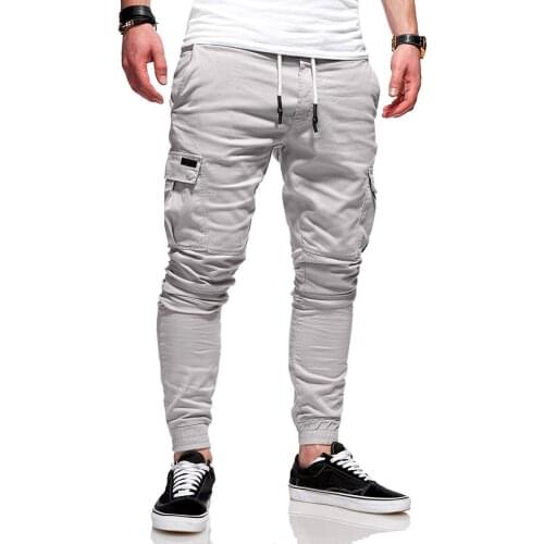 Mens Three-dimensional Patch Pocket Leggings Trousers Man Fashion Elastic Casual Pants Male Stretch Streetwear Pants