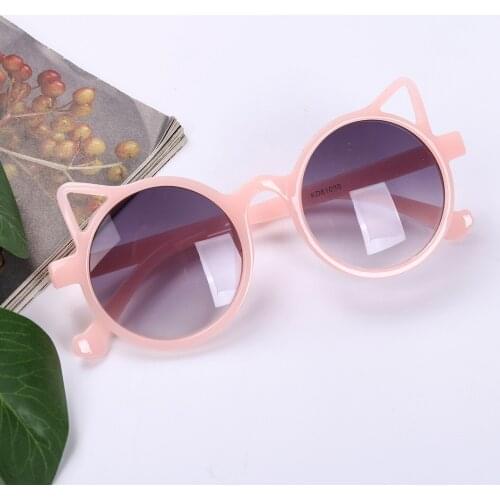 Fashion Summer Accessories Kid Goggles Boy Girl Glasses Protection Outdoor Holiday Sunglasses Cat Shape Sunglasses Gifts
