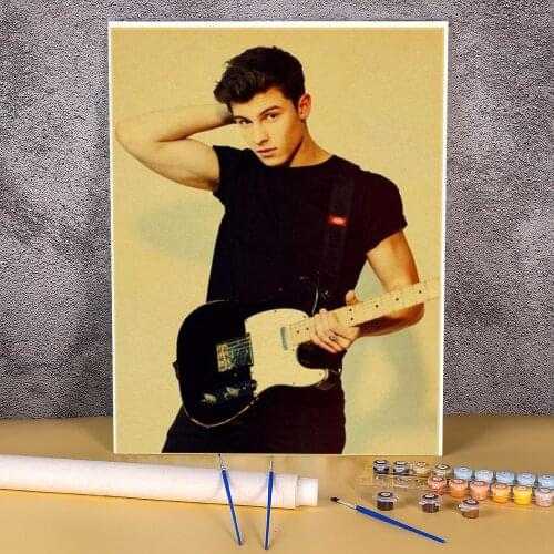 Shawn Mendes DIY Paint By Numbers Package Oil Paints 50*70 Canvas Painting New Design For Wholesale