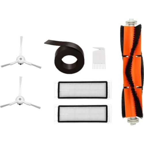 Vacuum Spare Parts Kit for XIAOMI Roborock Vacuum Cleaner HEPA Filter Roller Brush Side Brush 2M Magnetic Strip