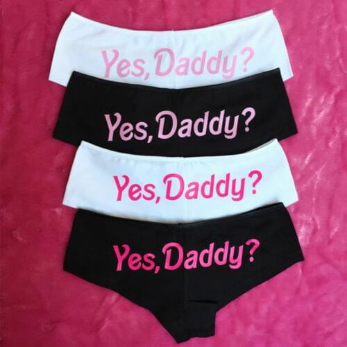 Sexy Womens Lingerie Yes Daddy Underpants Seamless Briefs Knickers Underwear Ladies Sleepwear Nightwear G-string Panties