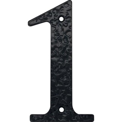 127mm 5inch Big House Number Hammered Style Door Address Number Digits Carbon Steel Black House Door Address Sign #1
