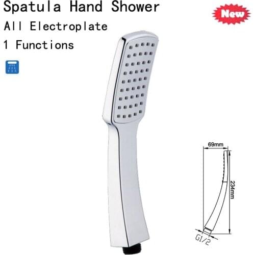 Handheld shower single-use hot new ABS electroplating shower set square pressurization water-saving shower heads