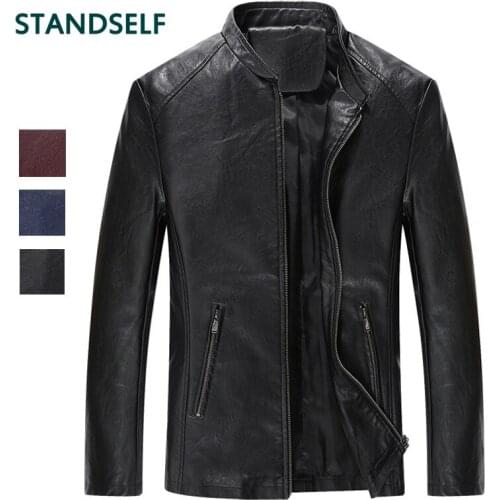 STANDSELF Men's Faux Leather Jackets