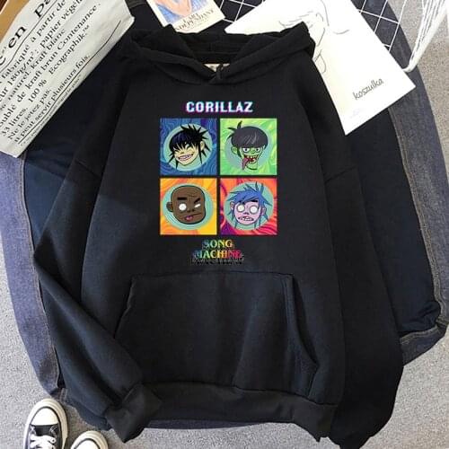 Spring Gorillaz Funny Printed Hoodies Sweatshirts Women/Men Harajuku Korean Oversized Pullover Unisex Hoodies Male Streetwear