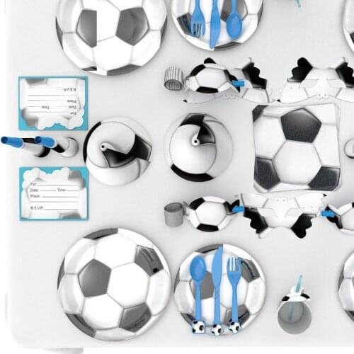 Football theme Party Tableware Plates Napkins flag Birthday Kids favors Cartoon Cups Gift bag Baby Shower Party Supplies Decor