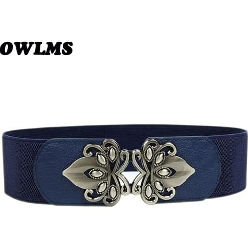 Free shipping Beauty new popular cummerbunds female vintage waist elastic cummerbund wide belt buckle trench belts dress women