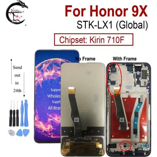 LCD With Frame For Huawei Honor 9X STK-LX1 LCD Display Screen Touch Sensor Digitizer Assembly Honor9X Display Replacement