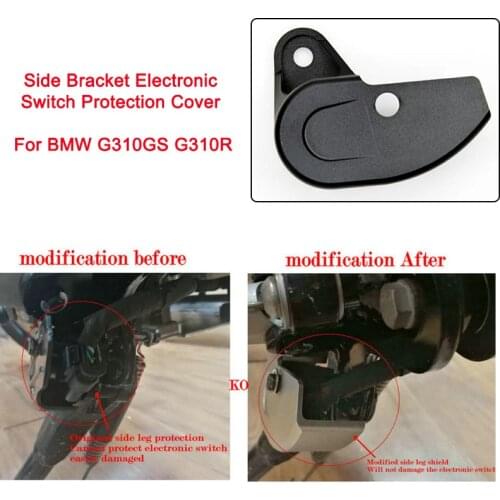 100% Brand New For BMW G310GS G310R Motorcycle Side Bracket Electronic Switch Protection Cover Guard Black Silver