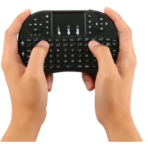 2.4GHz Mini Wireless Keyboard with Touchpad Mouse for Android TV Box PC 92 Keys DPI Adjustable Wireless Keyboard