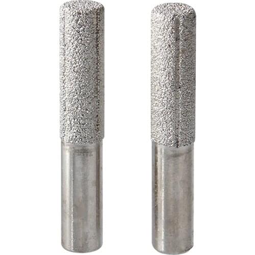 2pcs Brazed Diamond Grinding Head For Marble Glass Ceramic Trimming Polishing Burr Tools