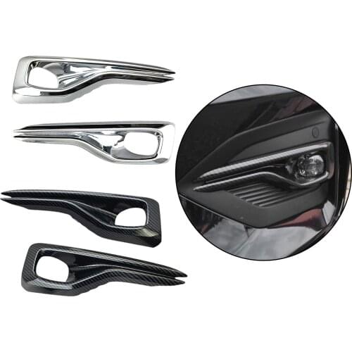 2Pcs Front Foglight Fog Light Lamp Cover Trim Accessories for Ford Focus 2019 2020 ST-Line