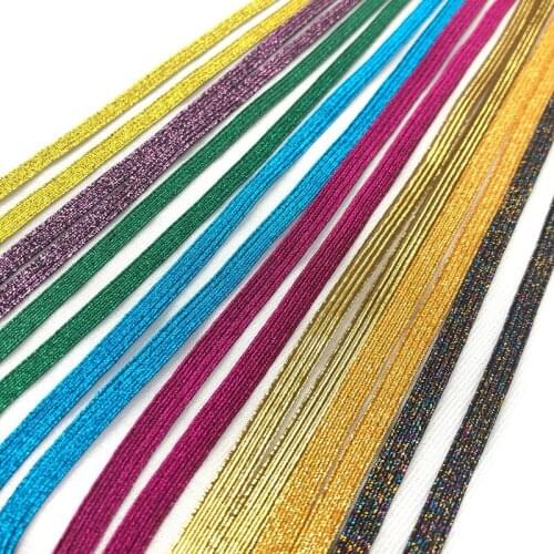 200 Yards/144 Yards 3mm 6mm Glitter Elastic Band Shiny Stretch Rubber Ribbon Garment Sewing Accessories DIY Craft 30 Colors