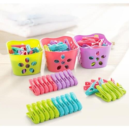 30 Pcs Plastic Clothespins Clothes Pegs Laundry Hanging Pin Clip Household Clothespins Underwear Drying Rack With Basket
