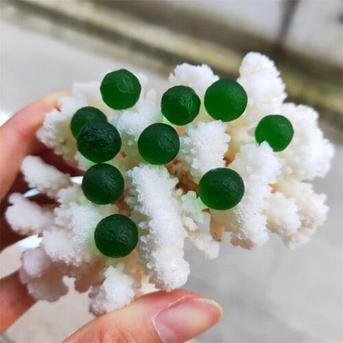 8pcs Moldavite Czech Meteorite Impact Glass Beads Rough Stone Crystal Energy Stone