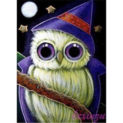 5D DIY Diamond Painting Owl Full Square Diamond Embroidery Animal Cross Stitch Picture Rhinestones Mosaic Home Decor Gift