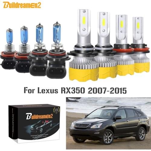 Buildreamen2 4 Pieces Car Headlight High Low Beam 9005 H11 Auto LED Halogen Light Headlamp 12V For Lexus RX350 2007-2015