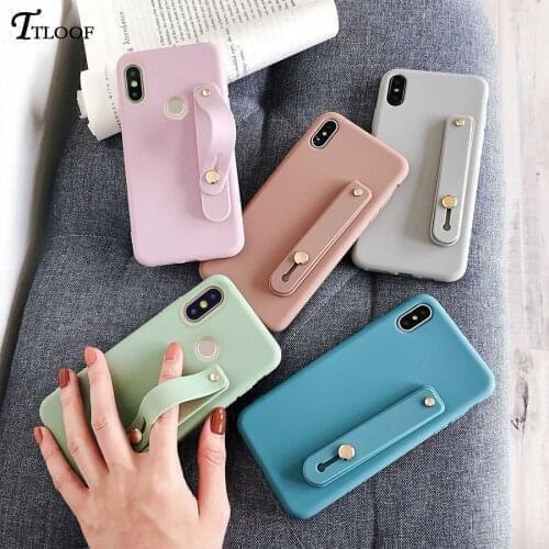 Huawei P40 Lite E case wrist strap Case For Huawei P40 Lite P 40 P40 Pro Plus stand holder Phone case P40Lite E Soft Back Cover