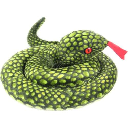 BOLAFYNIA Children Plush Stuffed Toy Baby Kids Toy for Christmas Birthday Gift Simulation dish snake novelty gift