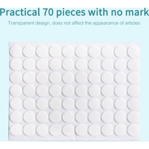 70pcs Transparent Double-Sided Adhesive Tape Dot Waterproof Traceless Glue Home Improvement Double-sided Adhesive Round Sticker
