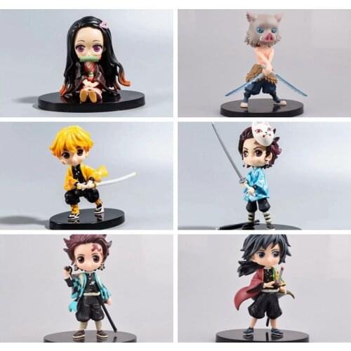 Anime Demon Slayer: Tanjirou Inosuke Tomioka Giyuu Q version doll box figure