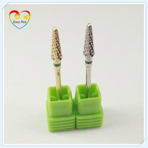 1pcs 2 colors Coarse Tungsten Carbide Nail Drill Bit 3/32" Rotate Burr Bits For Manicure Nail Drill Accessories Milling Cutter