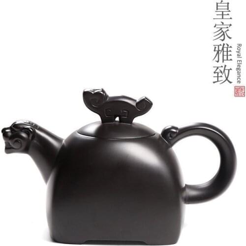 China Yixing purple clay sand Kung Fu tea set single pot ceramic kettle large household office tea art hard work teapot teaware