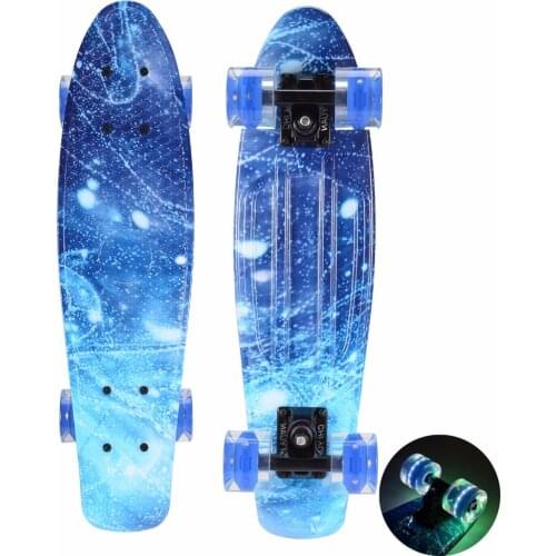 Space Galaxy Penny Board Mini Cruiser Plastic Skateboard 22" X 6" Retro Longboard Skate Long Board Graphic Printed