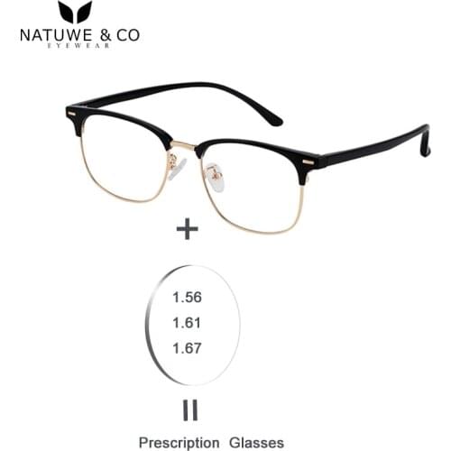 Natuwe&Co Prescription Lenses Progressive Glasses Unisex TR Optical Frames 1.56 1.61 1.67 Customized Lens Myopia Presbyopia