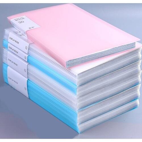 A4 Loose-leaf Folder Transparent Information Book Pp Plastic Storage Book Test Paper Sheet Music Folder Office File Storage Bag