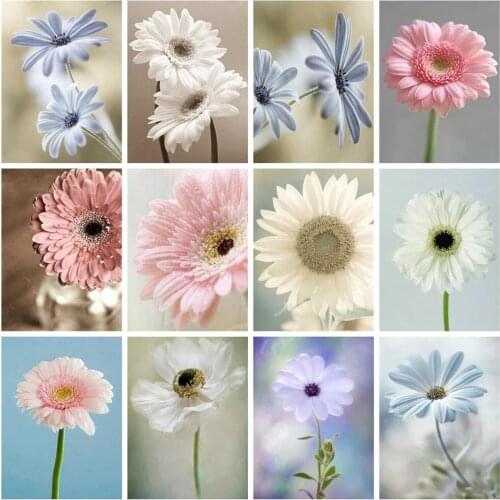 5D DIY Diamond Painting Full Daisy Flower Diamond Embroidery Decorative Paintings Cross Stitch Kits Handicraft Needlework Art