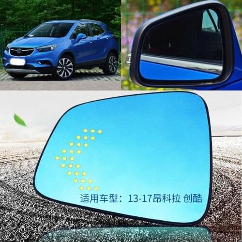 Blue mirror For Buick Encore Car Rearview Mirror Glare Proof Blue Glasses Turn Signal Heated turn single lamp