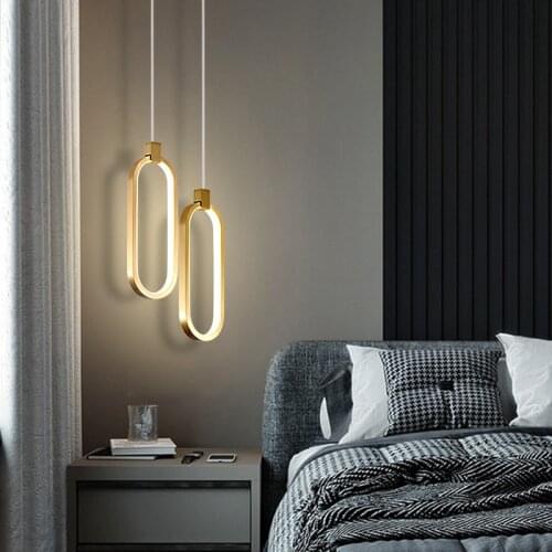 Modern Simple LED Pendant Light For Living Room Bedroom Bedside Luxury Creative Personality Restaurant Long Line Small Luminaire