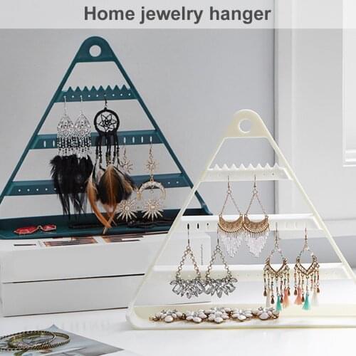 Jewelry Storage Rack ABS Plastic Earring Necklace Display Holder Household Hangable Jewelry Finishing Hanging Rack