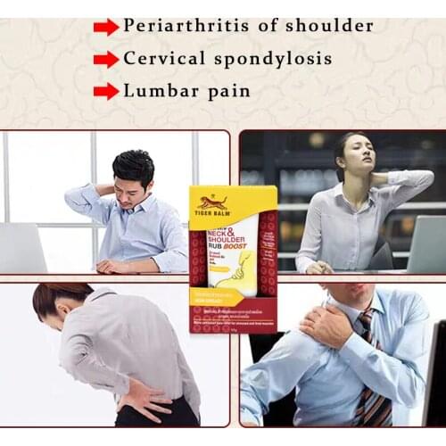 Tiger Balm Neck Shoulder Rub Boost Non-Greasy Cream for Neck Pain Relief Easing Shoulder Ache Relief Tired Aching waist pain