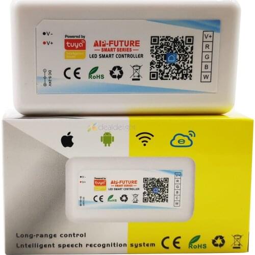 Tuya WiFi Intelligent LED Controller DC 5-24V For DIM RGB CCT RGBW LED strip Work with Google Home Alexa