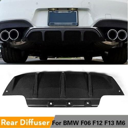 Carbon Fiber Car Rear Bumper Lip Diffuser Spoiler for BMW F06 F12 F13 M6 Coupe Convertible 2012 - 2016