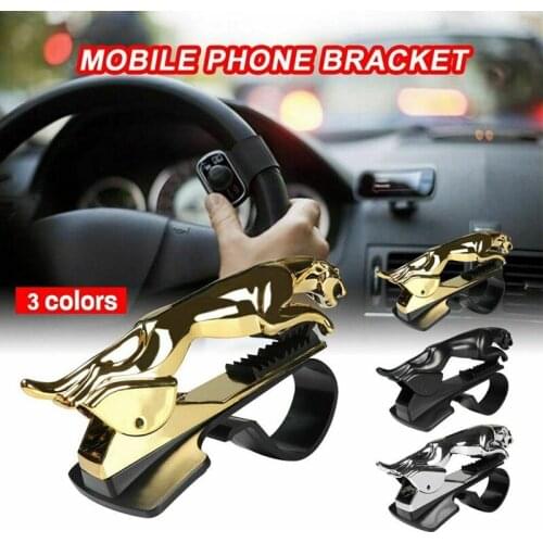 Leopard Universal Car Phone Holder Adjustable Dashboard Mount Clip Mobile Smart Phone GPS Stand Bracket For all phone 2020 New