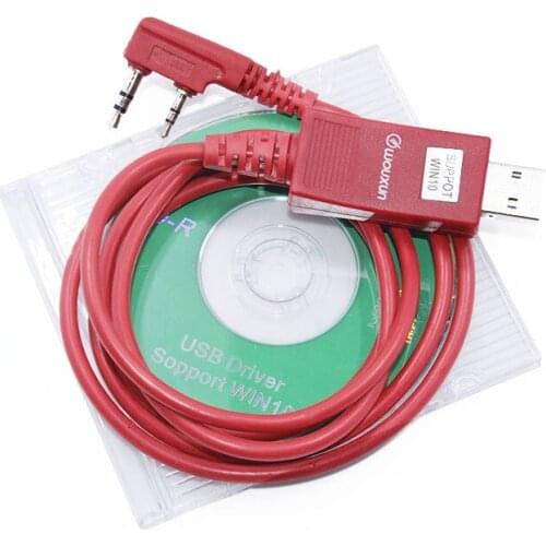 Wouxun USB programming cable with software CD Support win7/8/10 For Wouxun KG-UVD1P KG-UV8D/E KG-UV9D Plus Walkie Talkie